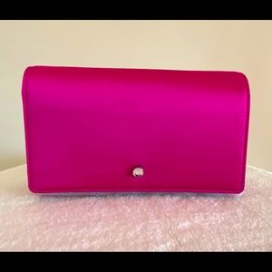 J CREW Bright Berry Satin Clutch